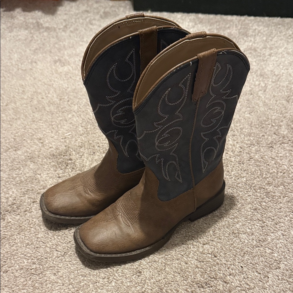 Roper Kids Brown and Blue Boots